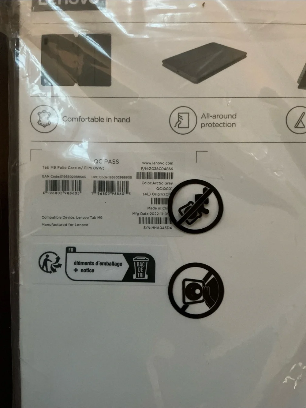 Lenovo Folio Tablet Case M9 w Film - NIB